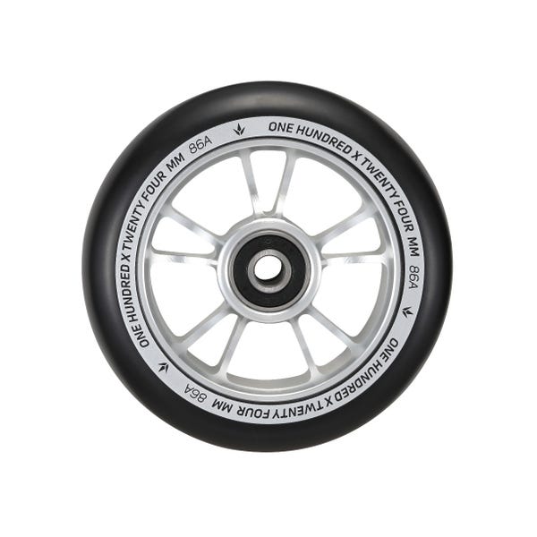 100mm Wheels (pair) SV/BK - EnvyW100SVBKPK-BLACK/SILVER-100MM