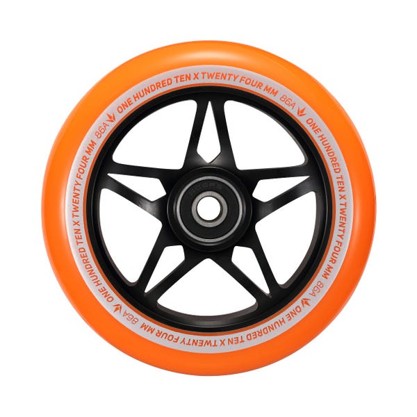 110mm S3 Wheel (Single) - Black/Orange - EnvyW110S3BKOR