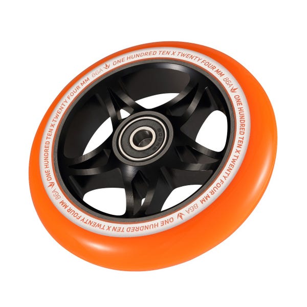 110mm S3 Wheel (Single) - Black/Orange - EnvyW110S3BKOR