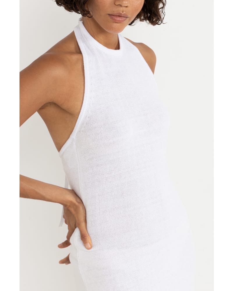 MARTINI HALTER KNIT MAXI DRESS