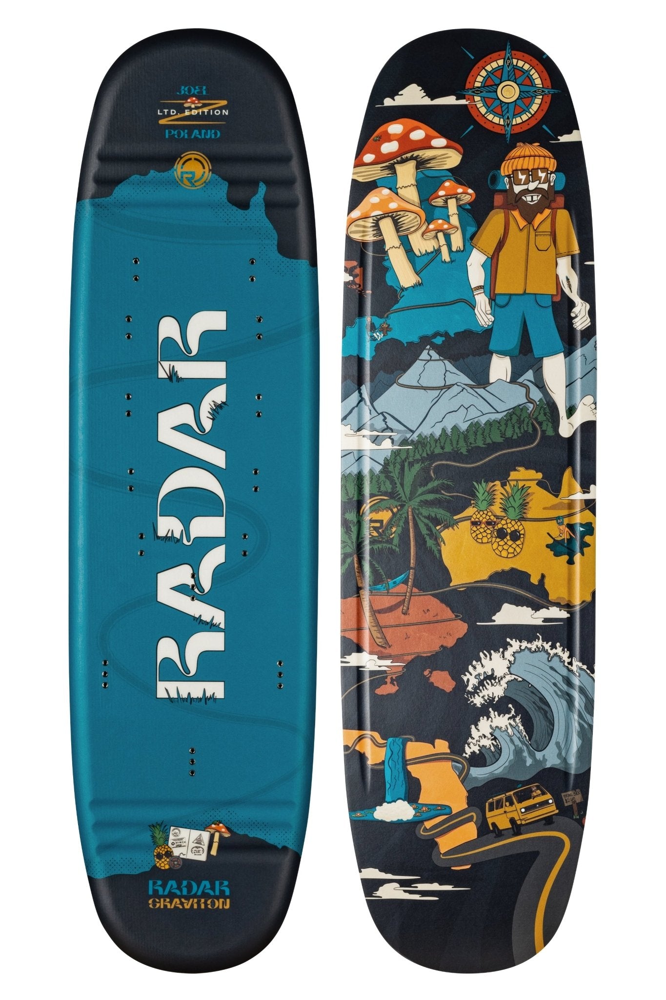 2026 Radar Graviton Trick Ski Joel Poland JP Spruce Blue - Radar260160ED - 41 - No Boots - 1