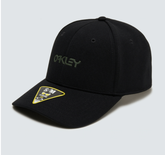 6 Panel Stretch Metallic Hat - Oakley912209 - blackout - l/xl