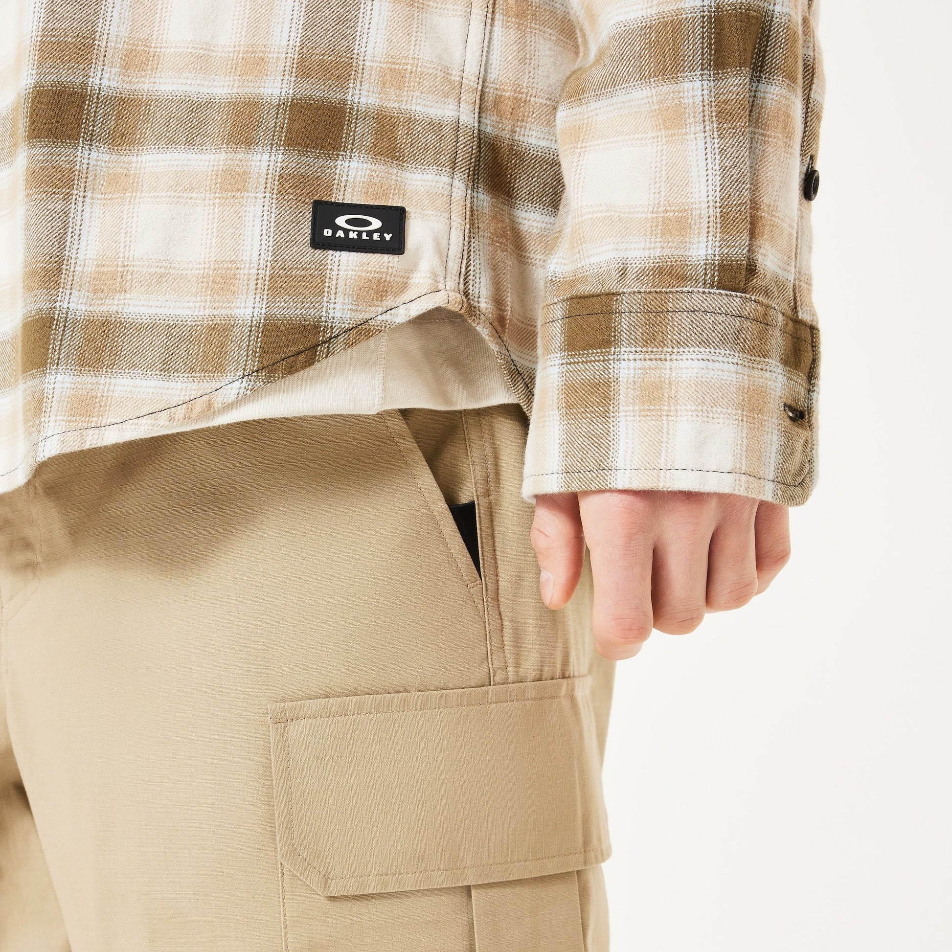 90s PLAID LS SHIRT - OakleyFOA406127 - MIST/PEBBLE/ARMY G CHECK - L