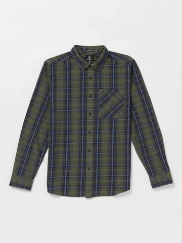 Heavy Twills Flannel LS Olive S