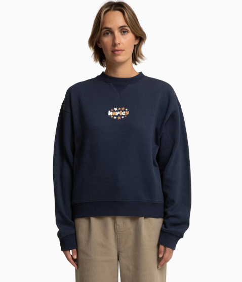 Flower Lane Crop Crew Fleece