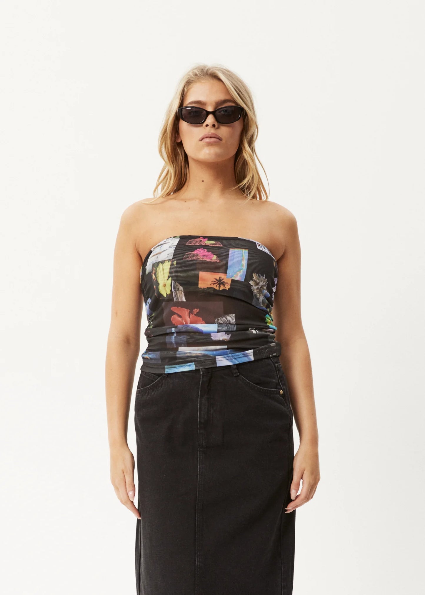 Under pressure Sheer Strapless Top