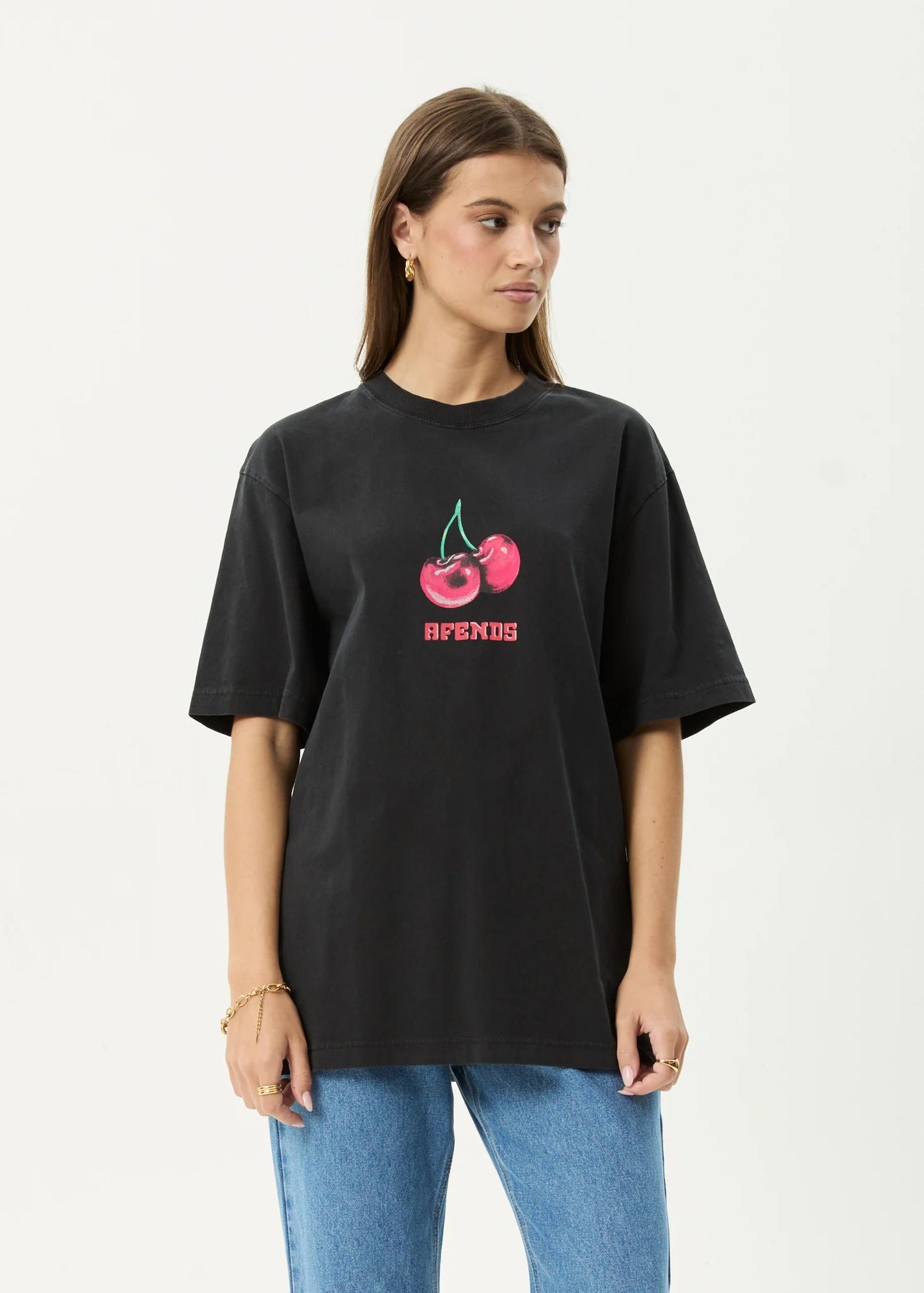 Abiza - Recycled Retro Fit Tee - AfendsM254004-STONE BLACK-L