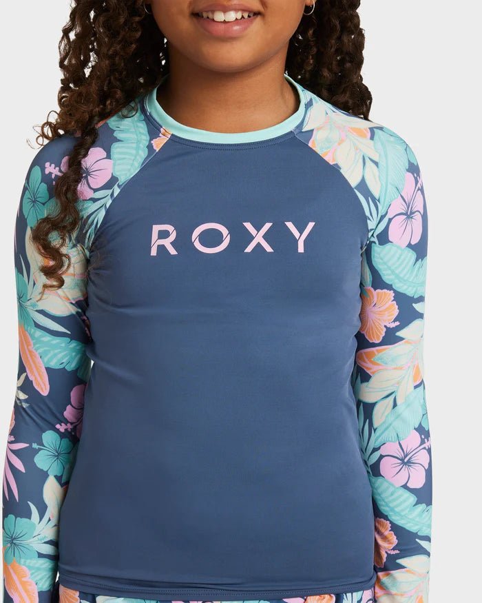 ACTIVE FLORAL RG LS LYCRA - RoxyERGWR03473 - VINTAGE INDIGO TROPICAL ADVENT - 8/S