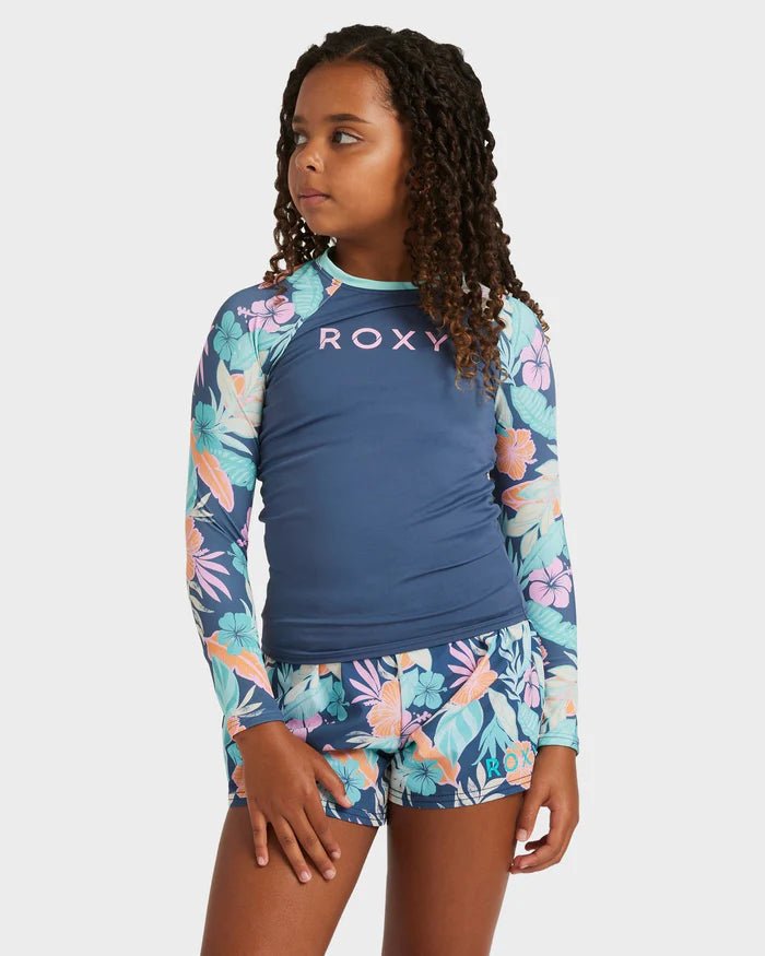 ACTIVE FLORAL RG LS LYCRA - RoxyERGWR03473 - VINTAGE INDIGO TROPICAL ADVENT - 8/S