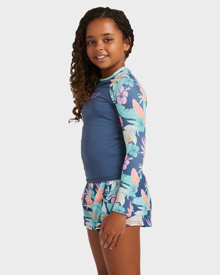 ACTIVE FLORAL RG LS LYCRA - RoxyERGWR03473 - VINTAGE INDIGO TROPICAL ADVENT - 8/S