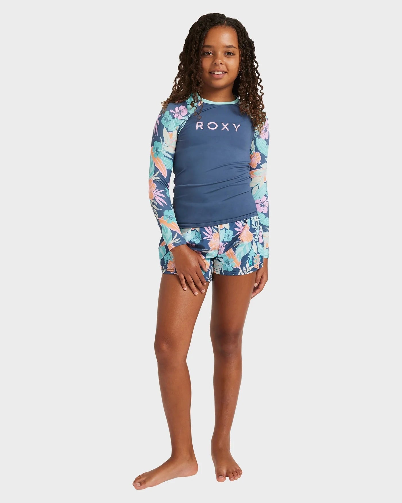 ACTIVE FLORAL RG LS LYCRA - RoxyERGWR03473 - VINTAGE INDIGO TROPICAL ADVENT - 8/S