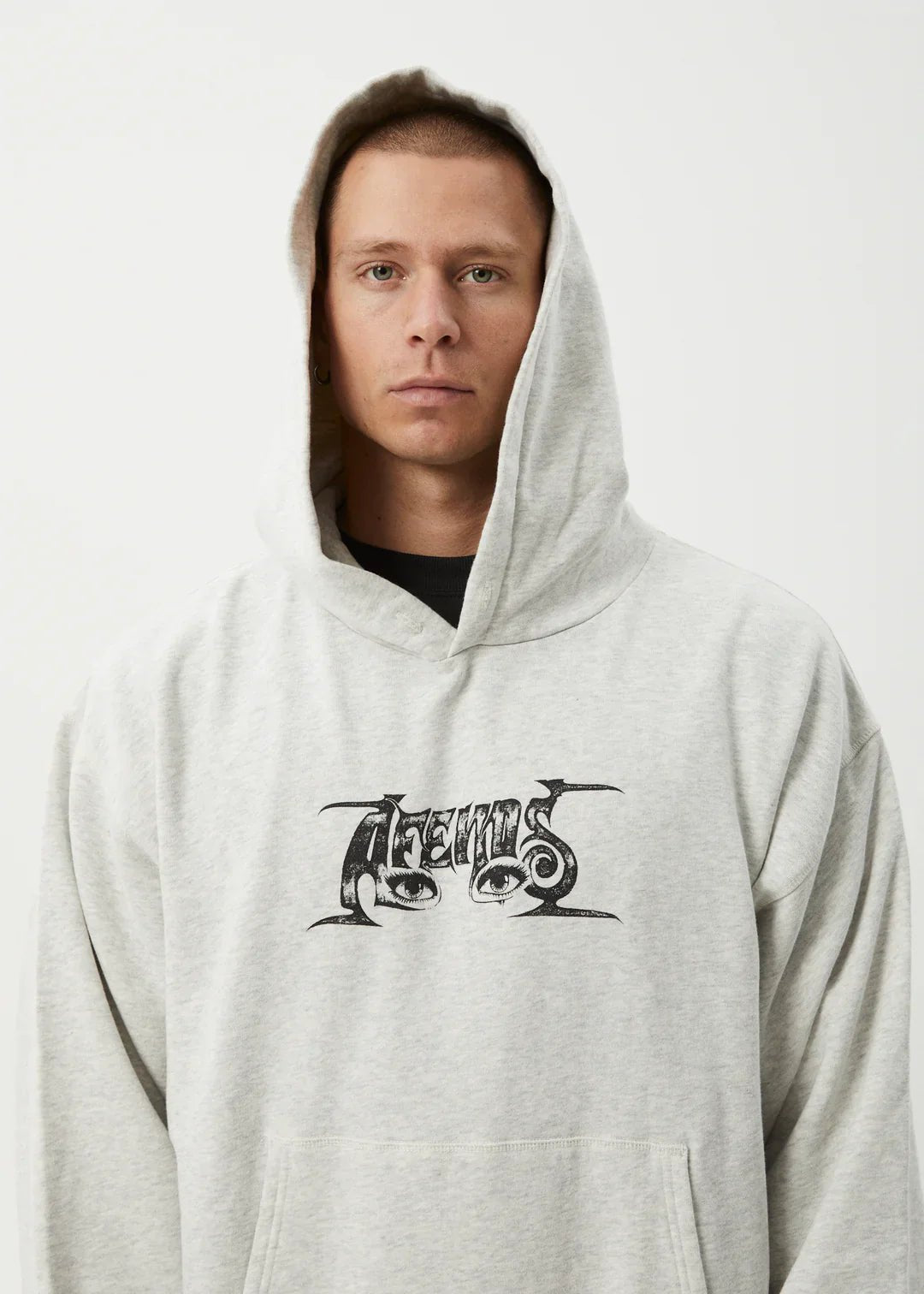 All Eyez Boxy Hoodie - AfendsM252510 - GRM - Grey Marle - L