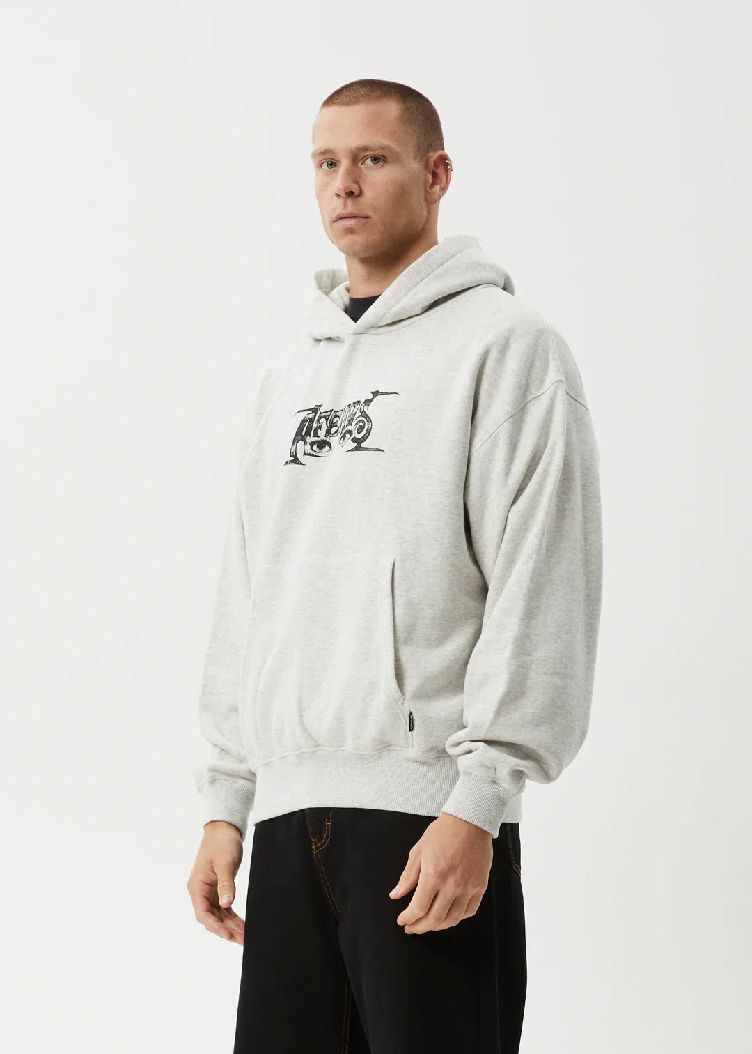 All Eyez Boxy Hoodie - AfendsM252510 - GRM - Grey Marle - L