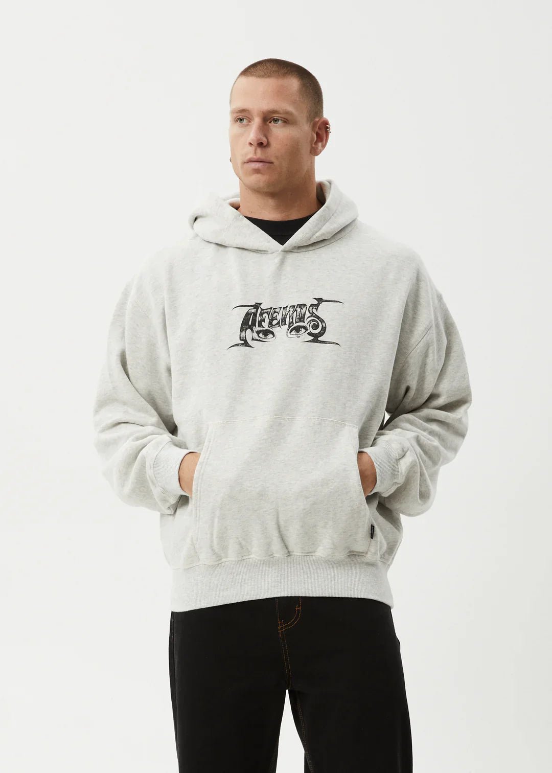 All Eyez Boxy Hoodie - AfendsM252510 - GRM - Grey Marle - L