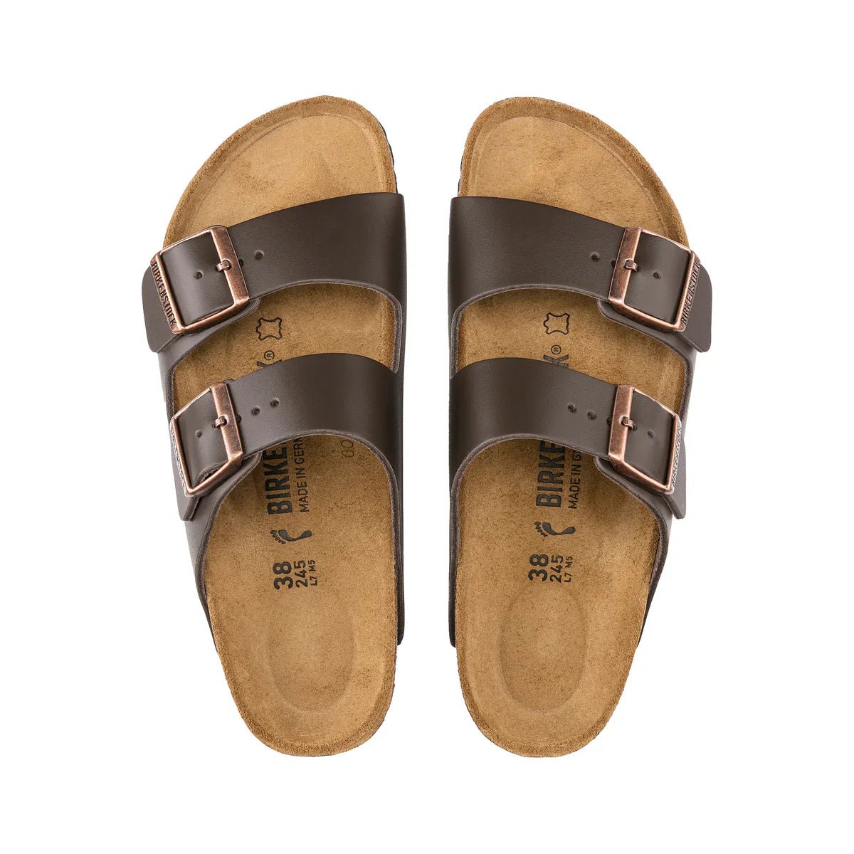 Arizona Dark Brown Smooth Leather Regular - Birkenstock051101 - 37
