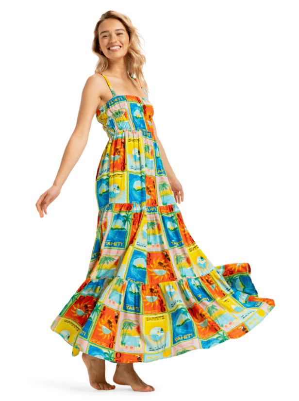 Atlas Sunshine Costline Maxi Womens Dress - RoxyERJWD03892 - XBYR - Atlas Atlas Print - L