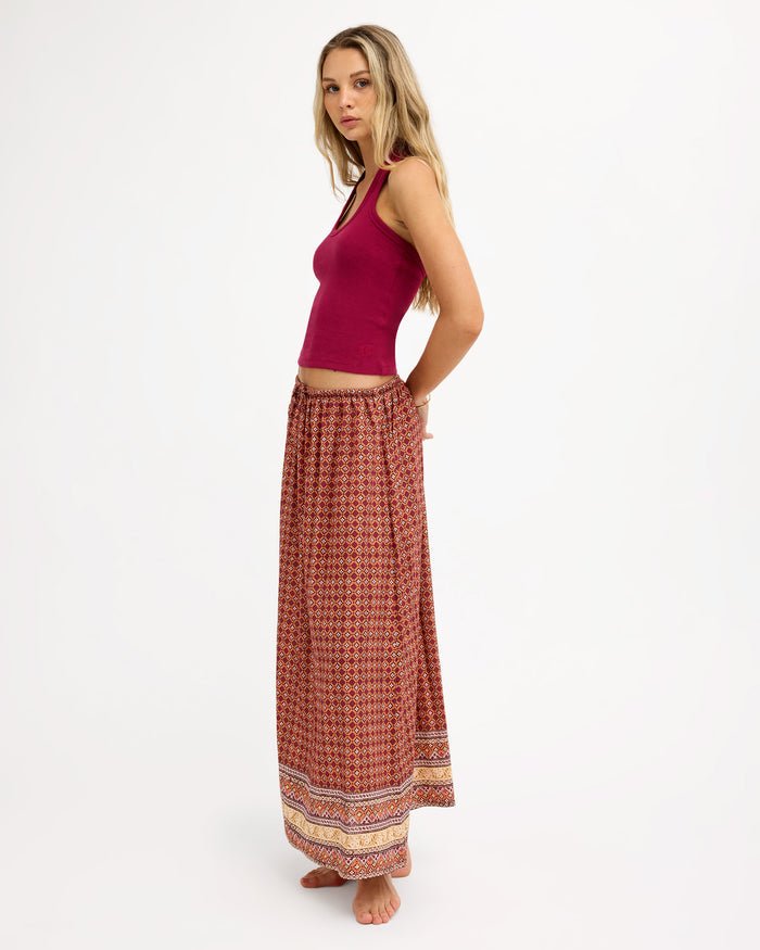 AURORA MAXI SKIRT -RoxyURJWK03060-DUSTY ORANGE-XS