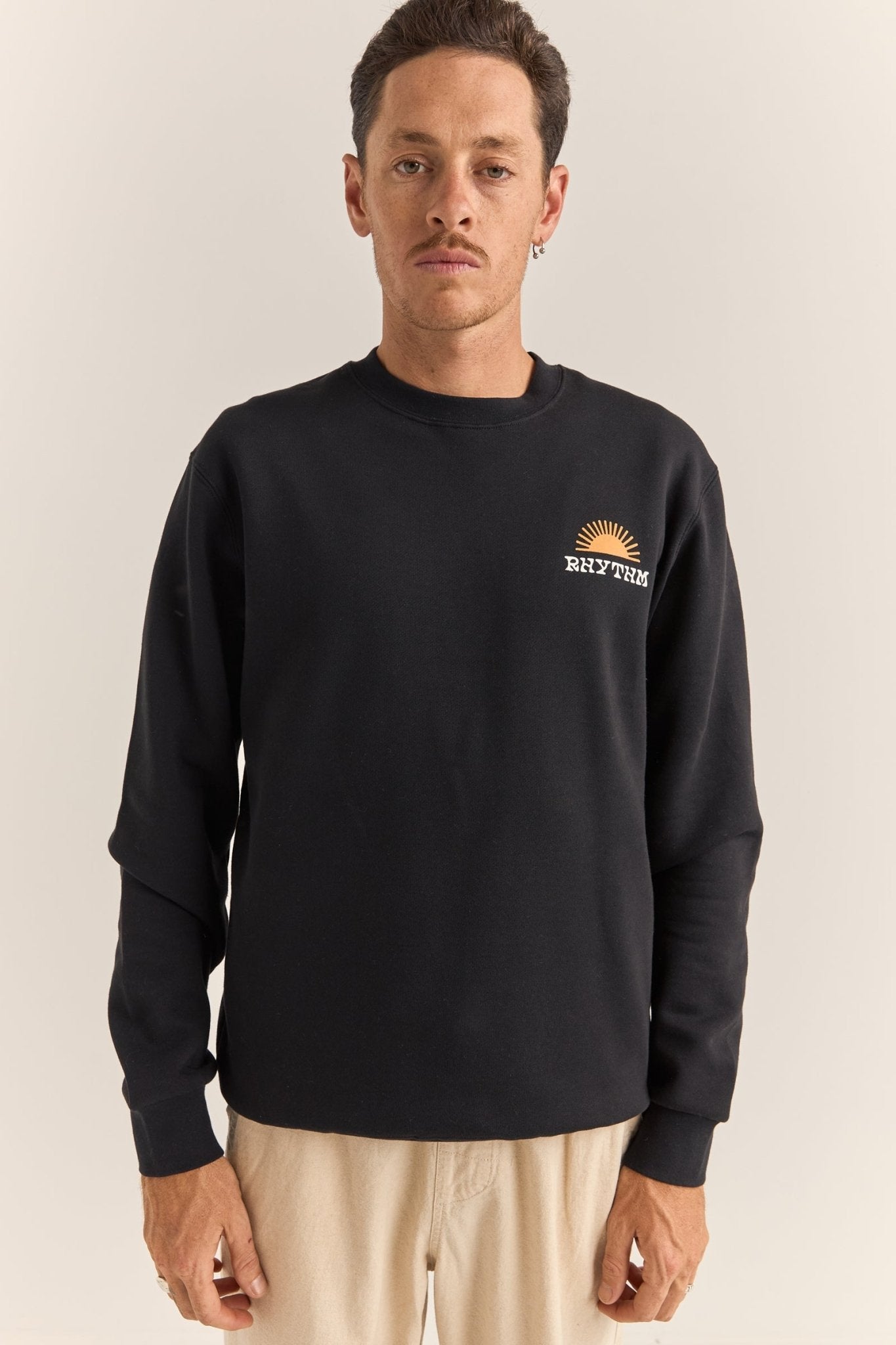AWAKE FLEECE CREW - RhythmPP1024M - FL01 - BLACK - S