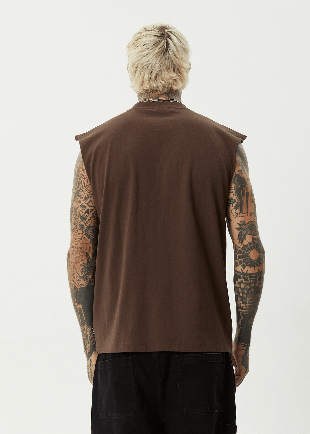 Bats - Recycled Sleeveless Tee - AfendsM253085 - COFFEE - S