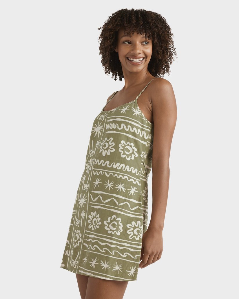 BEACH HAZE DRESS - Billabong24B133510 - Green Tea - S/8