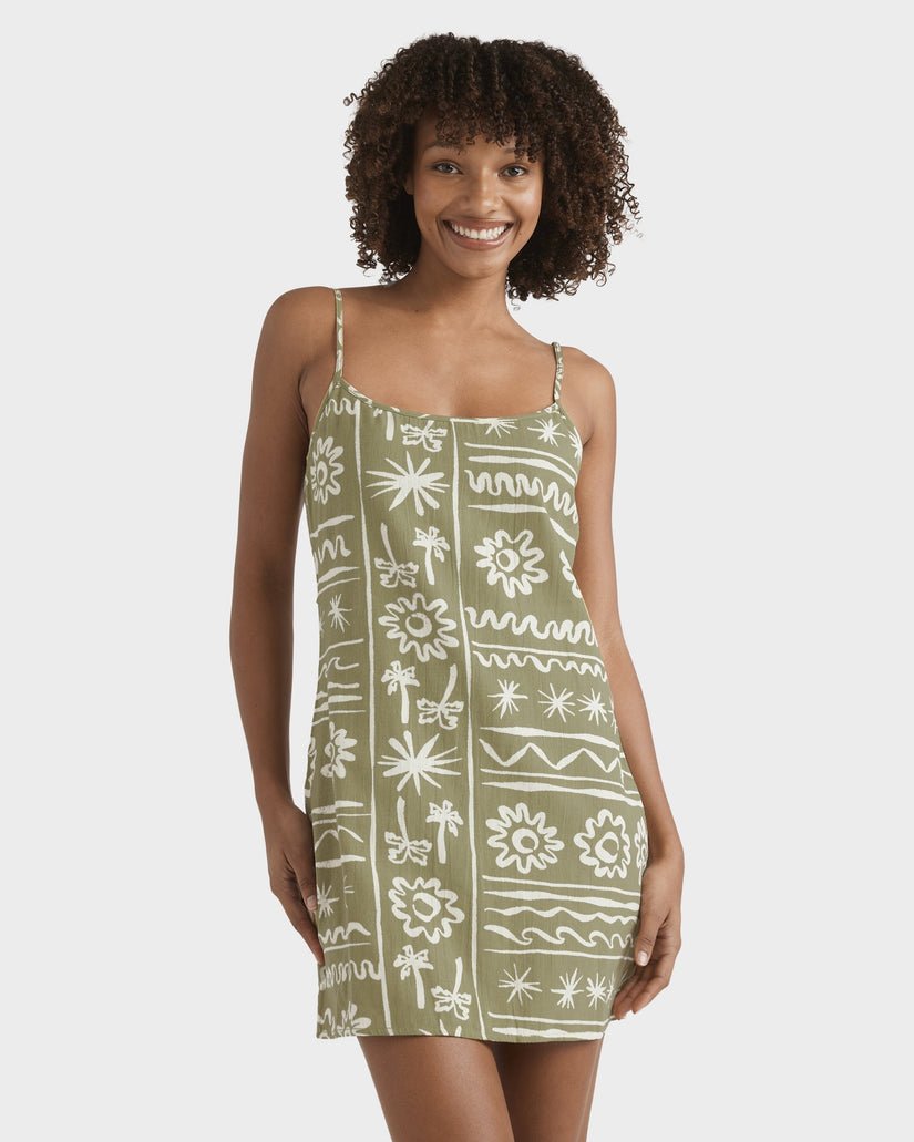BEACH HAZE DRESS - Billabong24B133510 - Green Tea - S/8