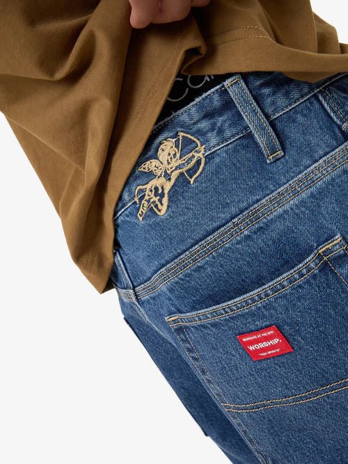 Big Dawg Jean Short - Worshipps24 - 314e - worn Blue Rinse - 28