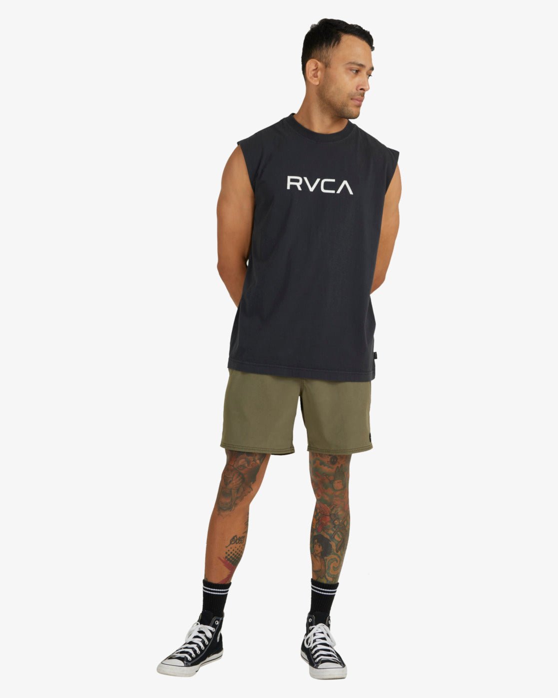 Big RVCA Washed Muscle - RVCAUVYZT00407 - BLACK - L