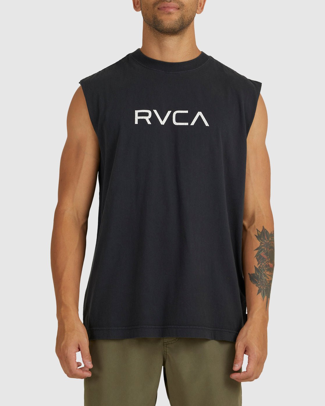 Big RVCA Washed Muscle - RVCAUVYZT00407 - BLACK - L