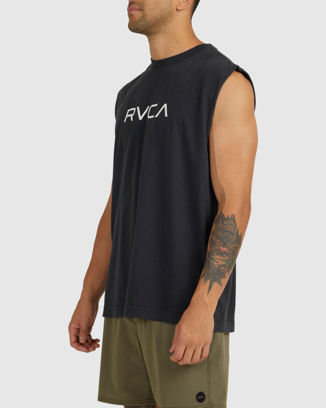 Big RVCA Washed Muscle - RVCAUVYZT00407 - BLACK - L
