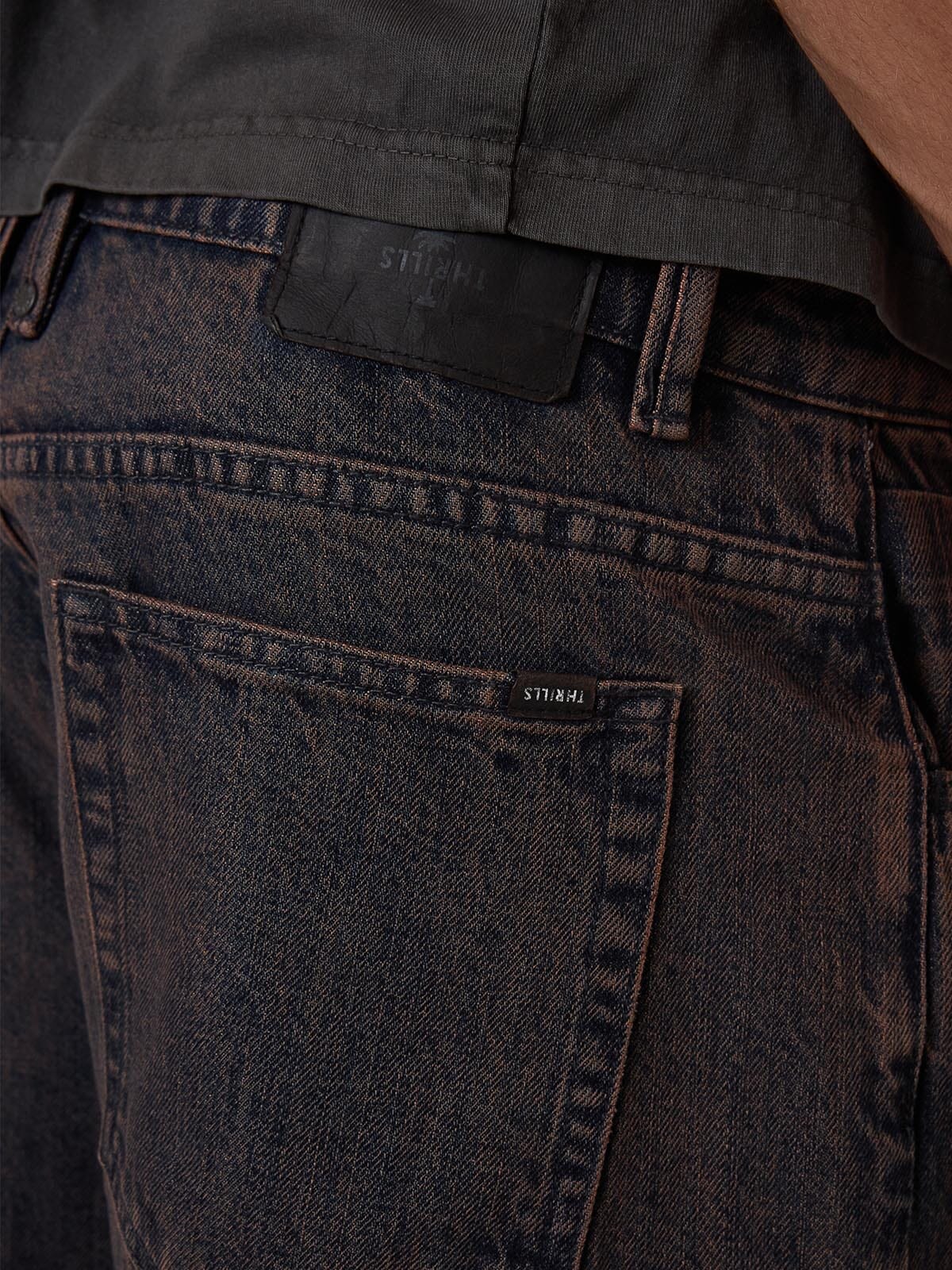 Big Slacker Denim Cargo Short - Berry Black - ThrillsTDP - 327I - Berry Black - 26