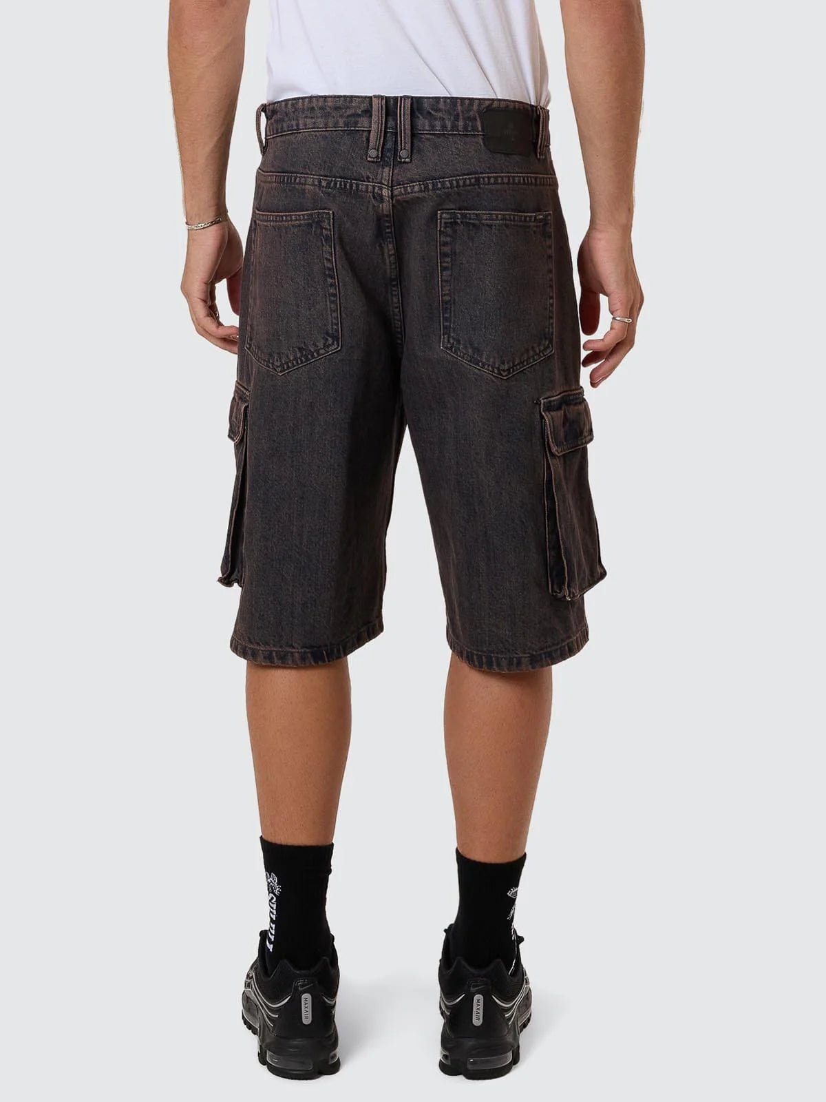 Big Slacker Denim Cargo Short - Berry Black - ThrillsTDP - 327I - Berry Black - 26