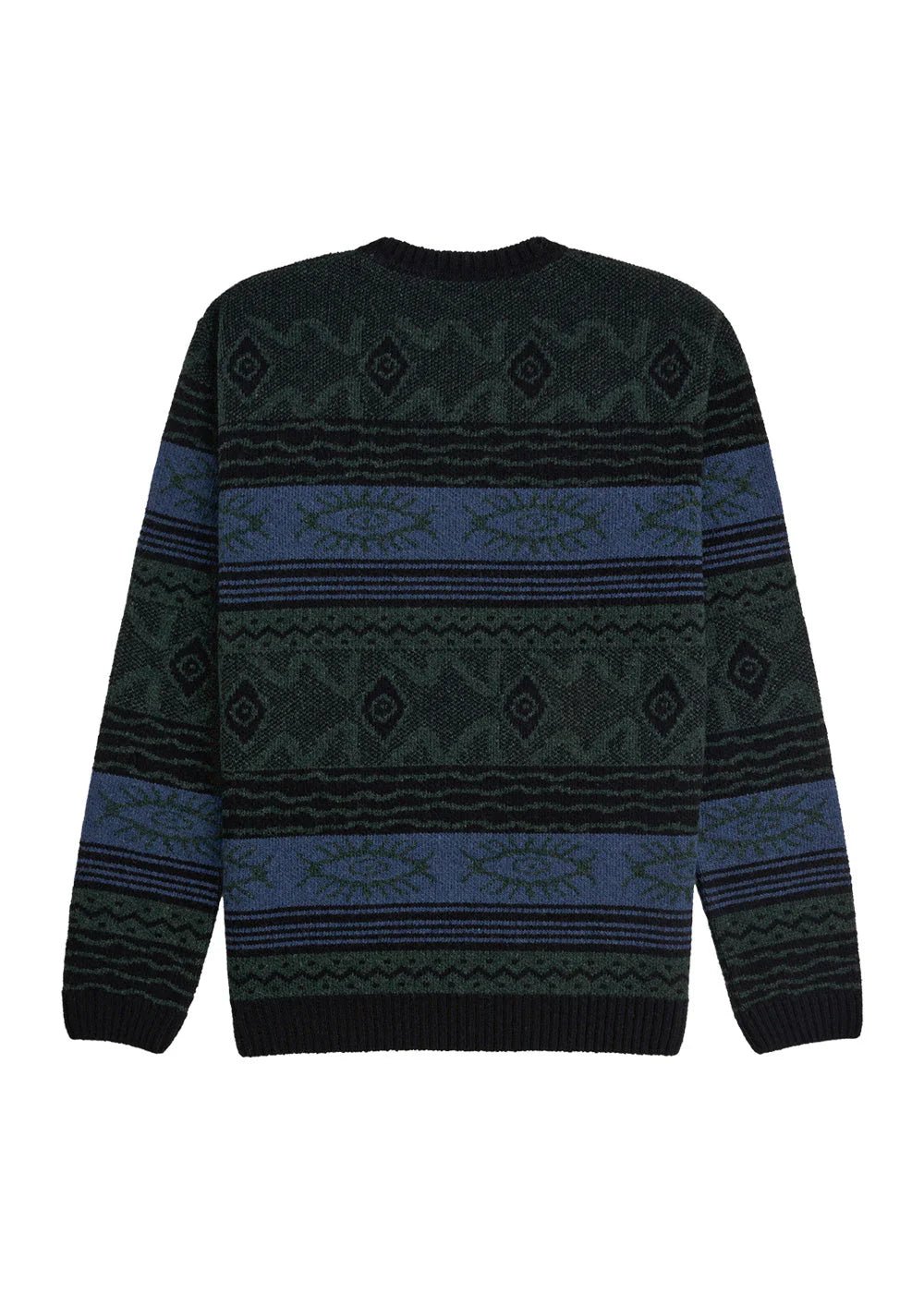 Blur Jacquard crew sweater - VisslaM8016BLU-Black-L