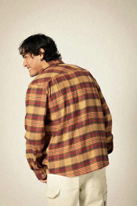 Bowery Flannel - Brixton01213 - CRWBC - Curry/Washed black/Crimson - L
