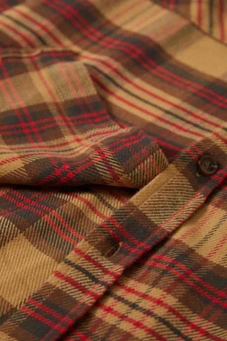 Bowery Flannel - Brixton01213 - CRWBC - Curry/Washed black/Crimson - L