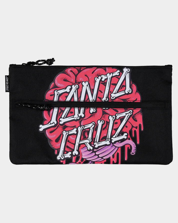 BRAIN DOT DUAL ZIP PENCIL CASE - Santa CruzSB225 - SG02 - BLACK