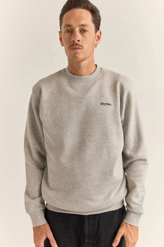 Brand Fleece Crew - RhythmPP1024M - FL01 - GRY - Grey Heather - S