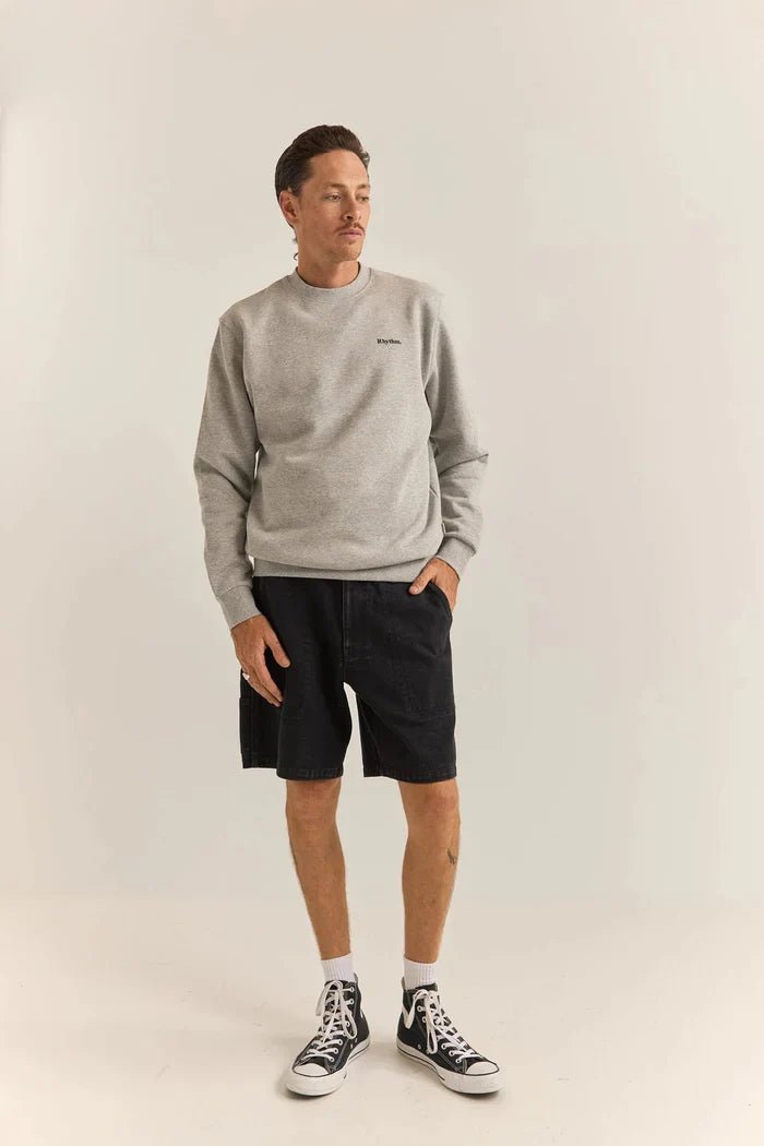 Brand Fleece Crew - RhythmPP1024M - FL01 - GRY - Grey Heather - S