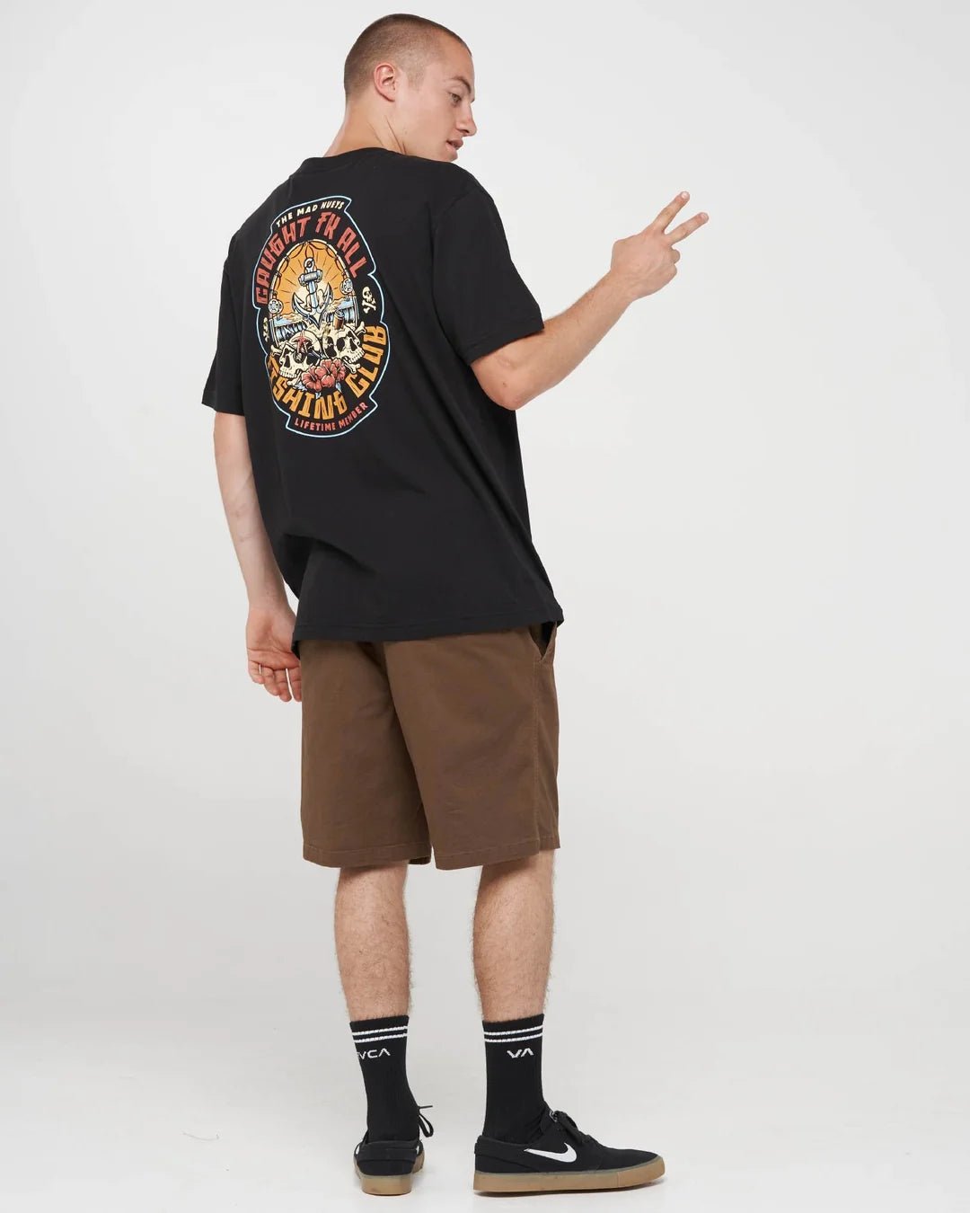CAUGHT FK SKULL | SS TEE -The Mad HueysH426M01005-BLACK-M
