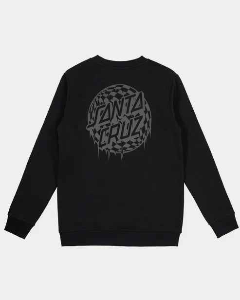 Check Waste Dot Mono Reflect Sweater - Santa CruzSB125 - CR02 - Black - 10