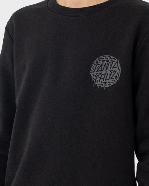 Check Waste Dot Mono Reflect Sweater - Santa CruzSB125 - CR02 - Black - 10