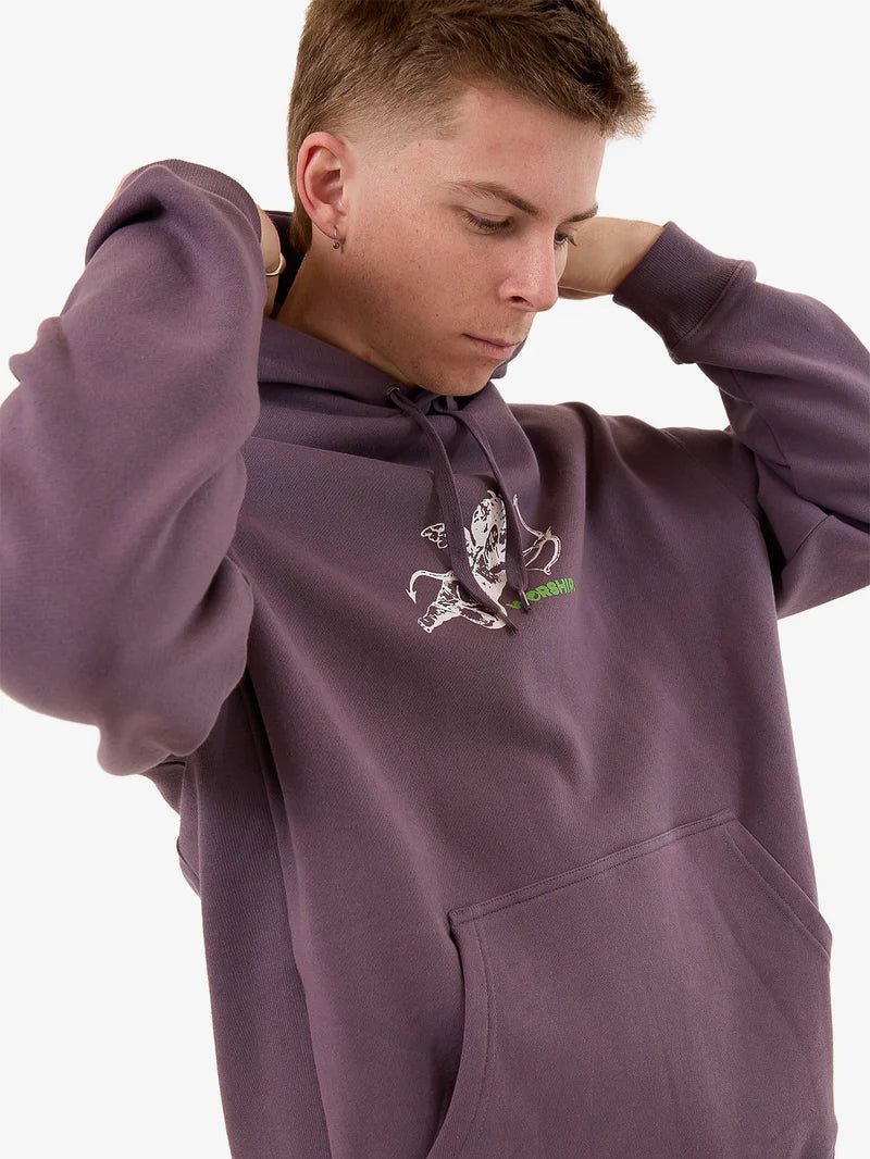 Cherub Pull Over Hood - Worship9351055859565 - Purple Reign - M