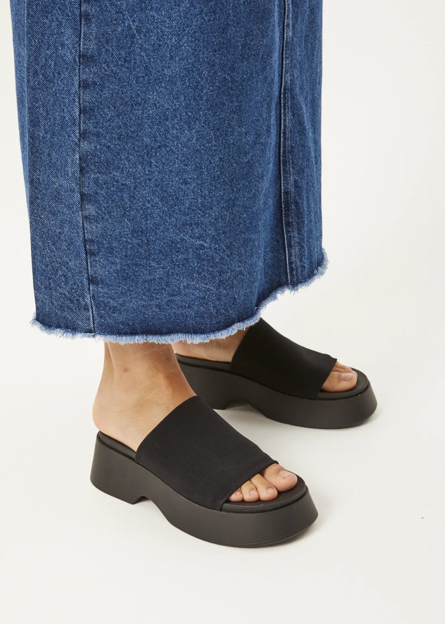 Chi Chi Organic Denim Midi Skirt - Afendsw230901 - abu - Authentic Blue - 26