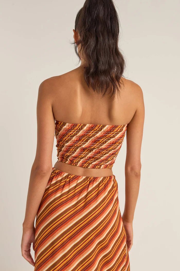 Chica Stripe Strapless Top - Rhythm1024W - FT04 - BRO - Brown - 10