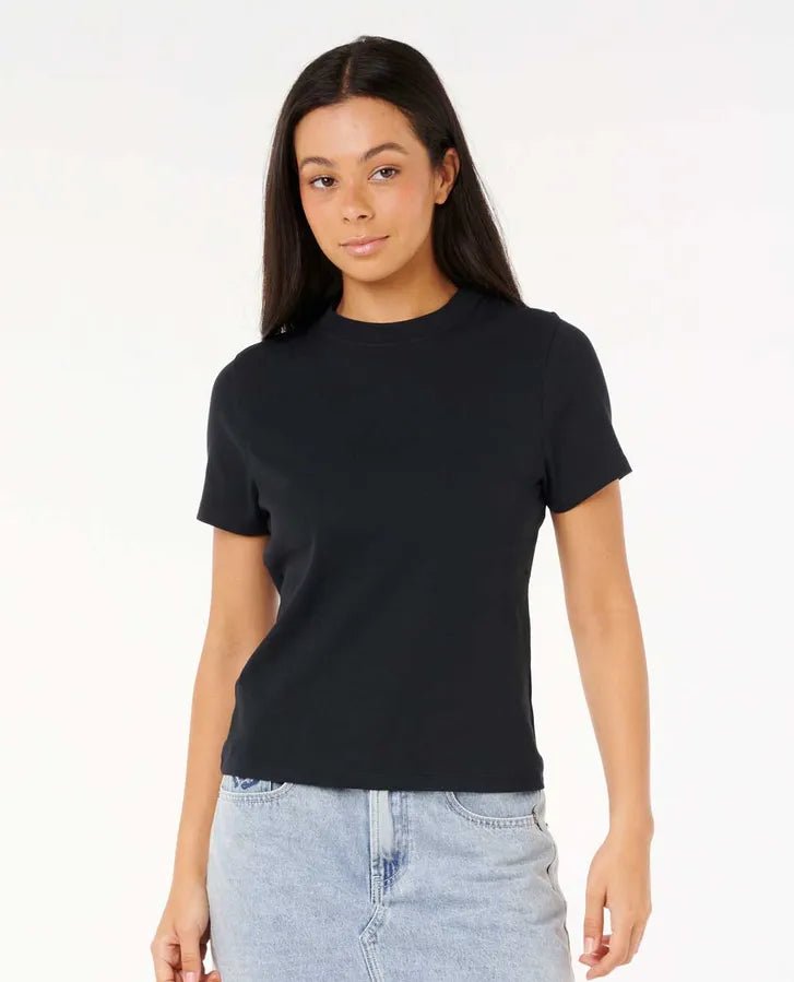 CLASSIC FITTED TEE - Rip Curl0LTWTE - BLACK - XS