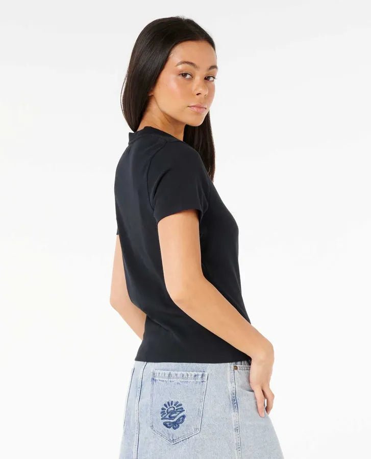 CLASSIC FITTED TEE - Rip Curl0LTWTE - BLACK - XS