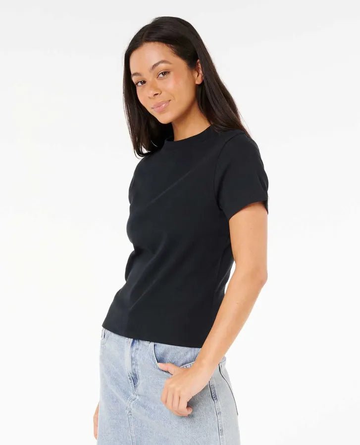 CLASSIC FITTED TEE - Rip Curl0LTWTE - BLACK - XS