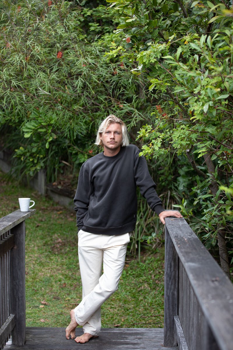 CLASSIC FLEECE CREW - RhythmCLA24M - FL02 - VINTAGE BLACK - L