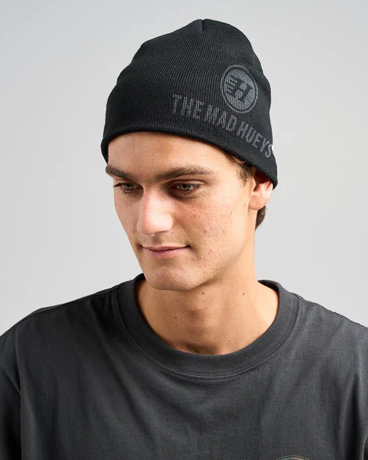 Classic Hueys Straight Fit Beanie - The Mad HueysH225M06022 - BLK - Black - 1SZ
