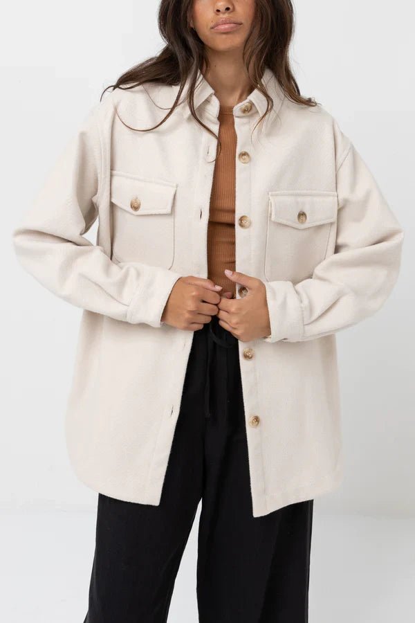 Classic Minimal Shacket - RhythmCL22W - JK01 - OAT - Oat - 10