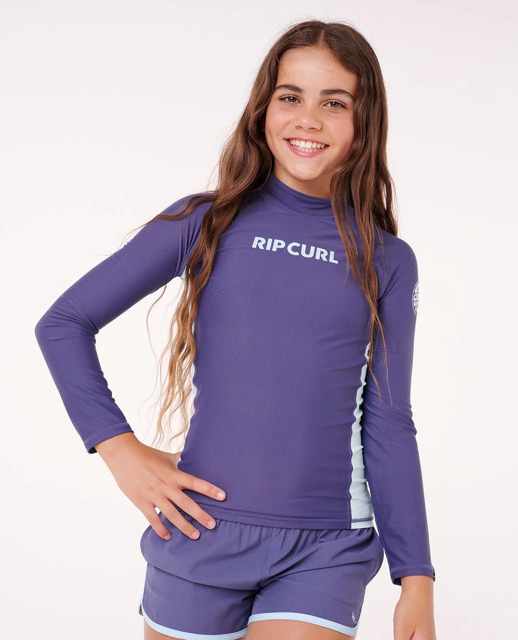 CLASSIC SURF LS RASH VEST - GIRL - Rip Curl128GRV-Washed Navy-12